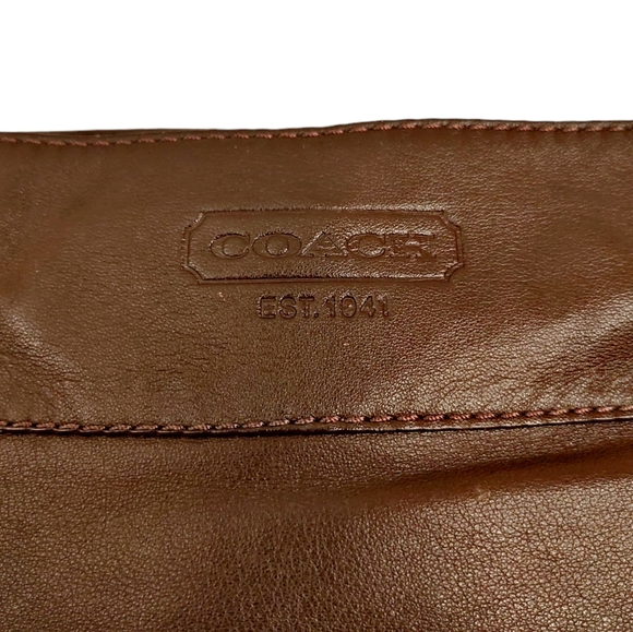 Coach Zoe Brown Genuine Leather Hobo Medium Shoulder Bag F14707 - Picture 4 of 9